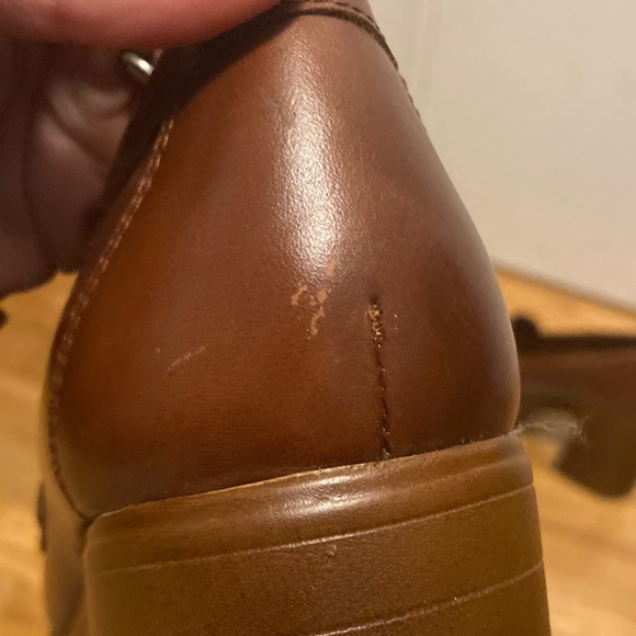 FREE PEOPLE Zoe Brown Platform Loafers SZ. 38 - Picture 5 of 9